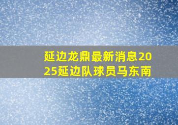 延边龙鼎最新消息2025延边队球员马东南