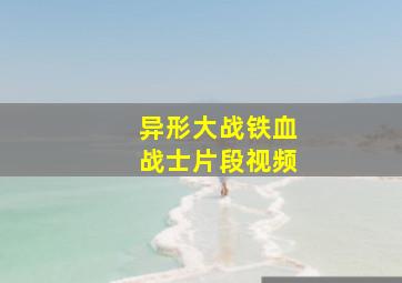 异形大战铁血战士片段视频