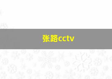 张路cctv