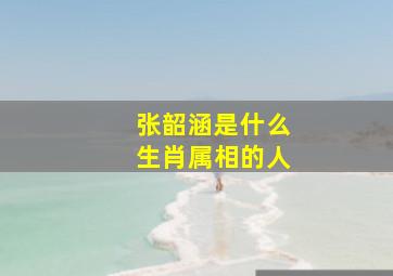 张韶涵是什么生肖属相的人