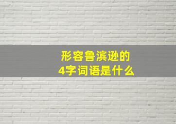 形容鲁滨逊的4字词语是什么