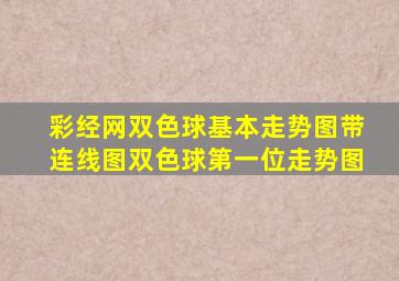 彩经网双色球基本走势图带连线图双色球第一位走势图