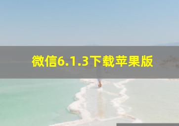 微信6.1.3下载苹果版