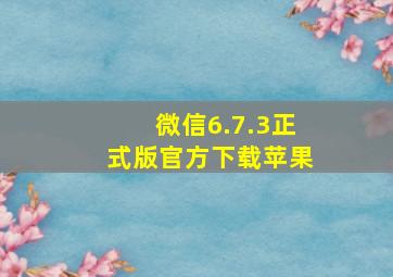 微信6.7.3正式版官方下载苹果