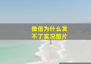 微信为什么发不了实况图片