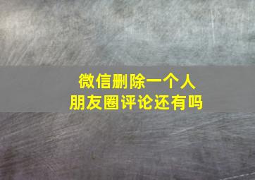 微信删除一个人朋友圈评论还有吗