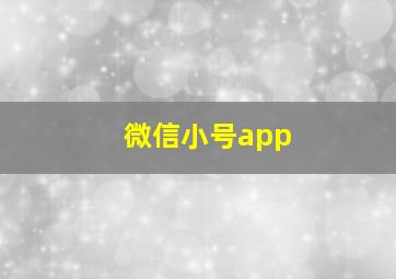 微信小号app