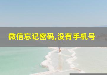 微信忘记密码,没有手机号