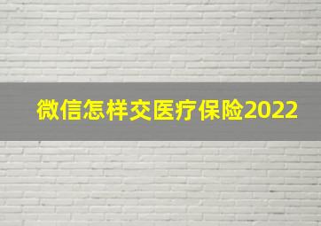 微信怎样交医疗保险2022