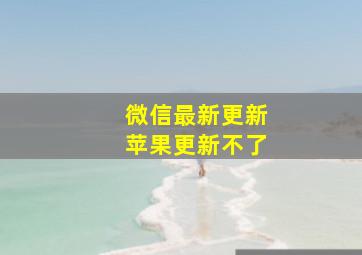 微信最新更新苹果更新不了