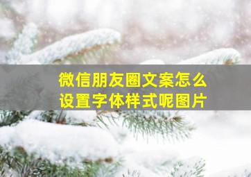 微信朋友圈文案怎么设置字体样式呢图片