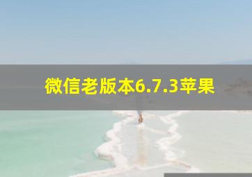 微信老版本6.7.3苹果