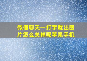 微信聊天一打字就出图片怎么关掉呢苹果手机