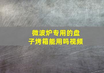 微波炉专用的盘子烤箱能用吗视频