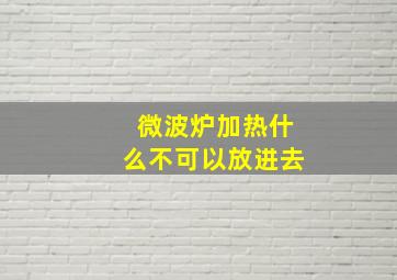 微波炉加热什么不可以放进去