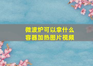 微波炉可以拿什么容器加热图片视频