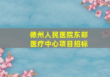 德州人民医院东部医疗中心项目招标