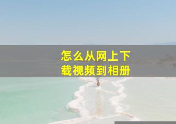 怎么从网上下载视频到相册