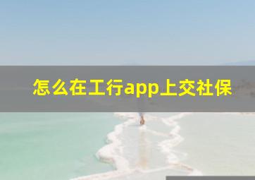 怎么在工行app上交社保