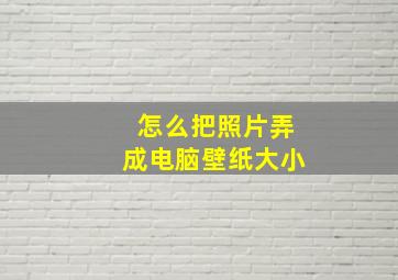 怎么把照片弄成电脑壁纸大小