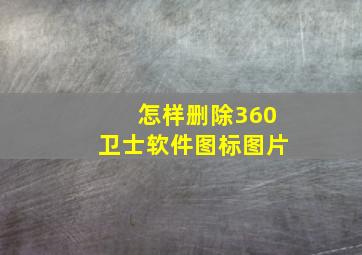 怎样删除360卫士软件图标图片