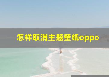 怎样取消主题壁纸oppo