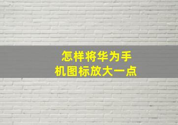 怎样将华为手机图标放大一点