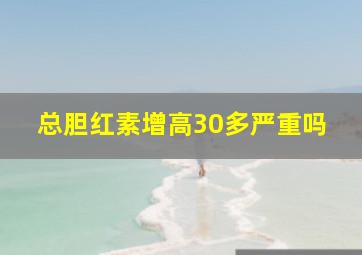 总胆红素增高30多严重吗