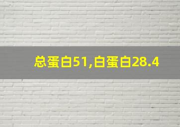 总蛋白51,白蛋白28.4