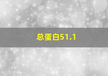 总蛋白51.1