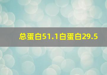 总蛋白51.1白蛋白29.5