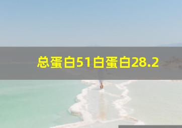 总蛋白51白蛋白28.2