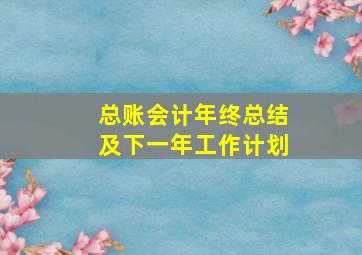 总账会计年终总结及下一年工作计划