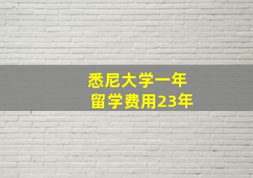 悉尼大学一年留学费用23年