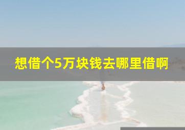 想借个5万块钱去哪里借啊