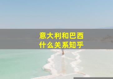 意大利和巴西什么关系知乎