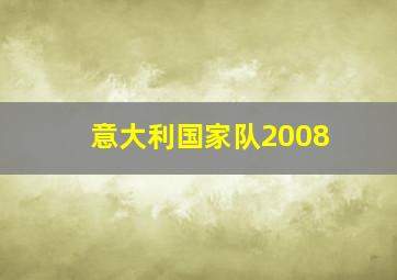 意大利国家队2008