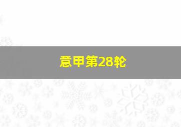 意甲第28轮