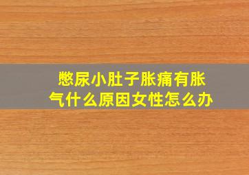 憋尿小肚子胀痛有胀气什么原因女性怎么办