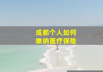 成都个人如何缴纳医疗保险