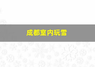 成都室内玩雪