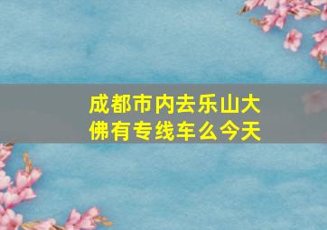 成都市内去乐山大佛有专线车么今天