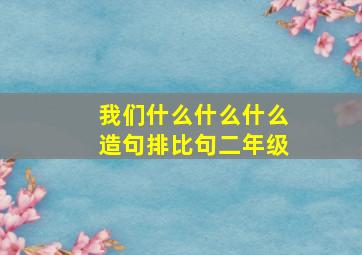 我们什么什么什么造句排比句二年级