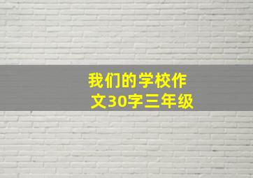 我们的学校作文30字三年级