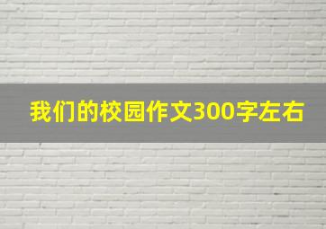 我们的校园作文300字左右