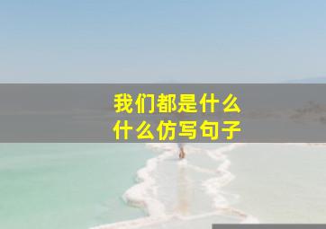 我们都是什么什么仿写句子