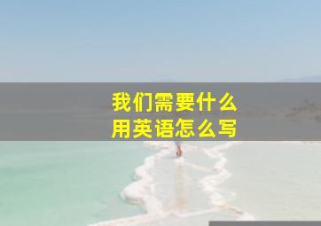 我们需要什么用英语怎么写