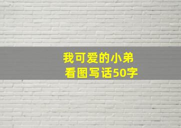 我可爱的小弟看图写话50字