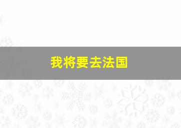 我将要去法国