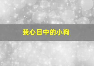 我心目中的小狗